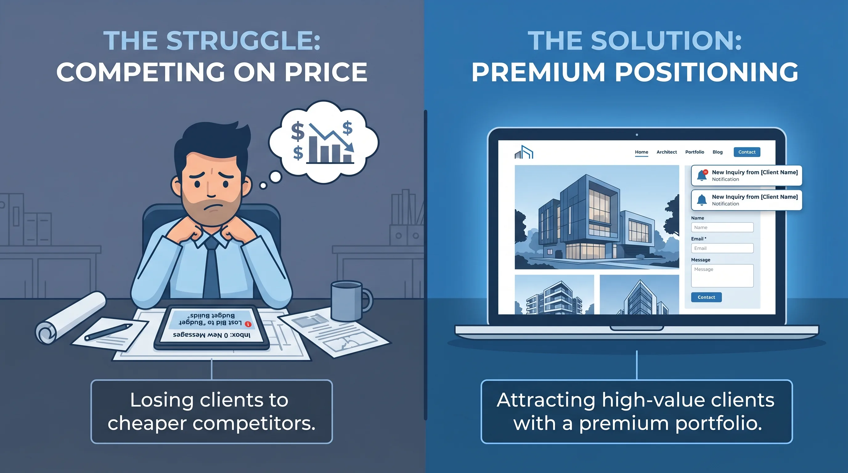 Clients architecte et présence en ligne