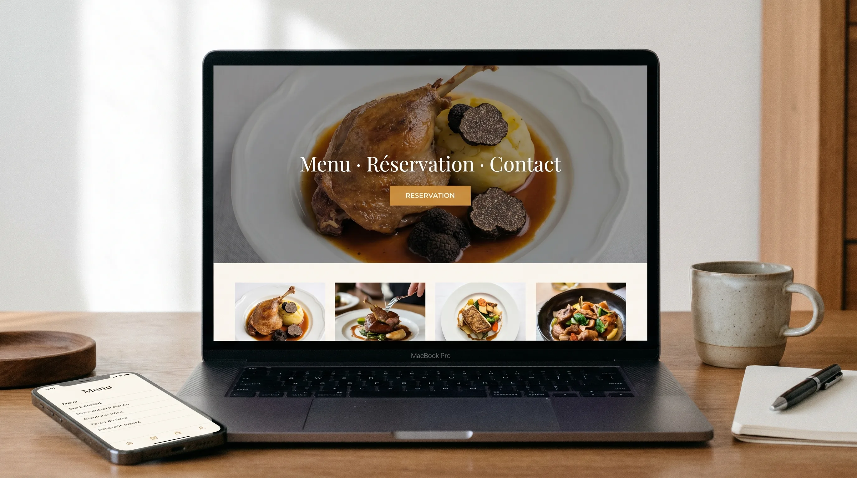 Site restaurant professionnel
