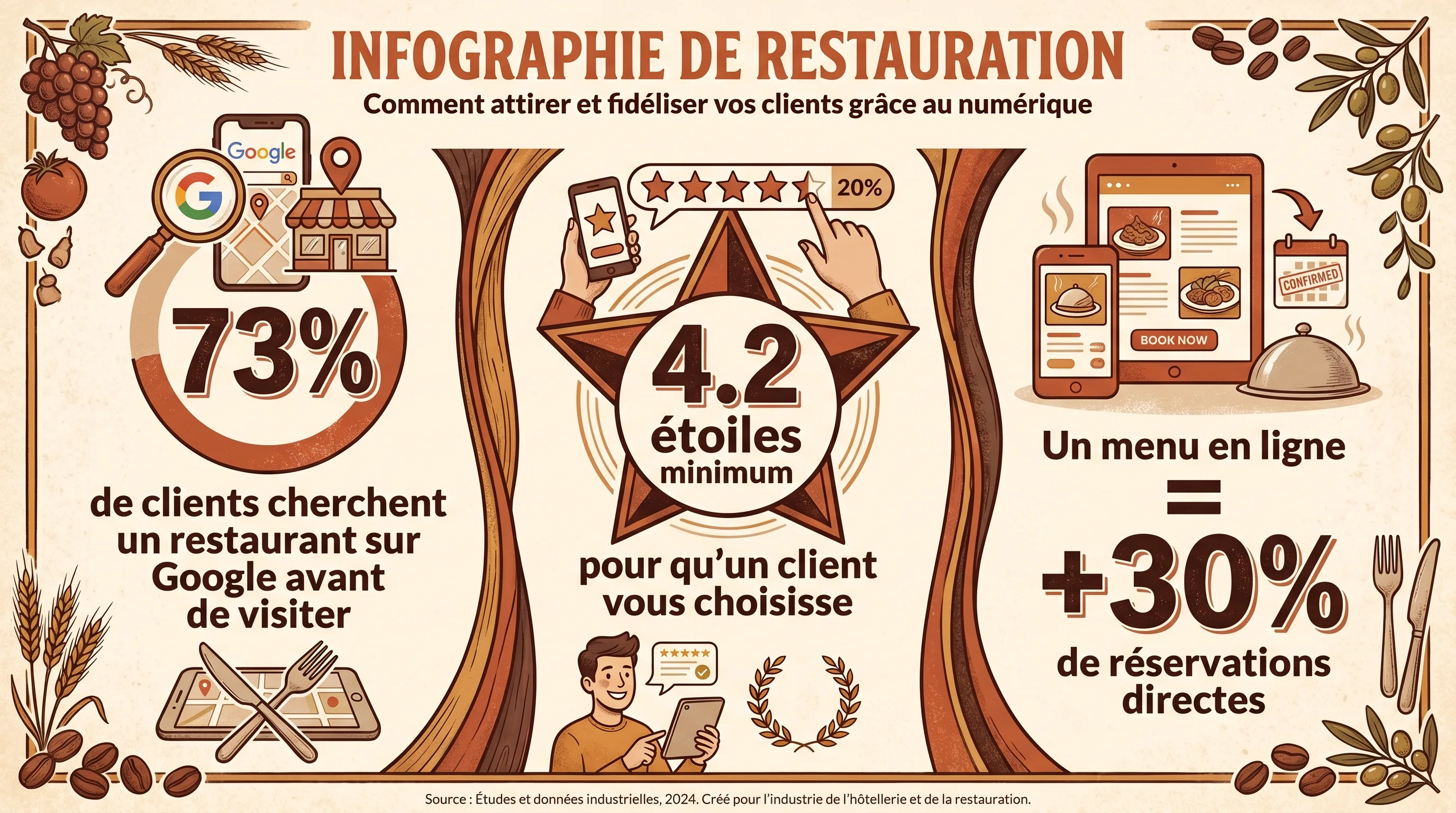 Statistiques restaurants en ligne Tunisie