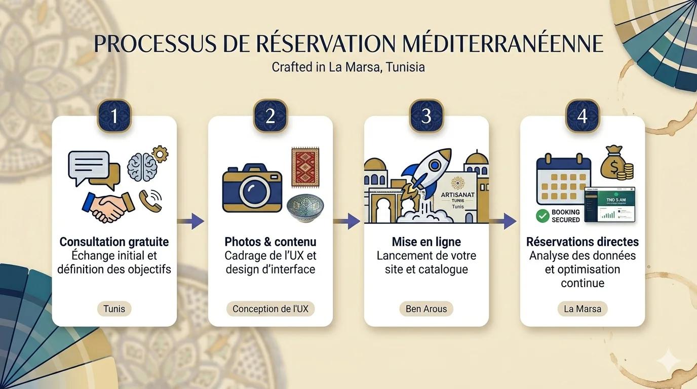 Processus création site villa